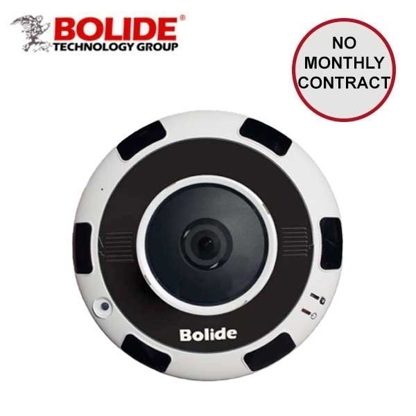 Bolide 12 Mega 360° fisheye dome camera with 6pcs super flux IR LED, 75ft IR, 12 megapixel 6th Gen lens, f1. BOL-BN1208FE